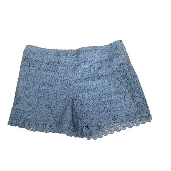 Ann Taylor Loft blue Crochet Shorts Size 8 - Picture 1 of 4